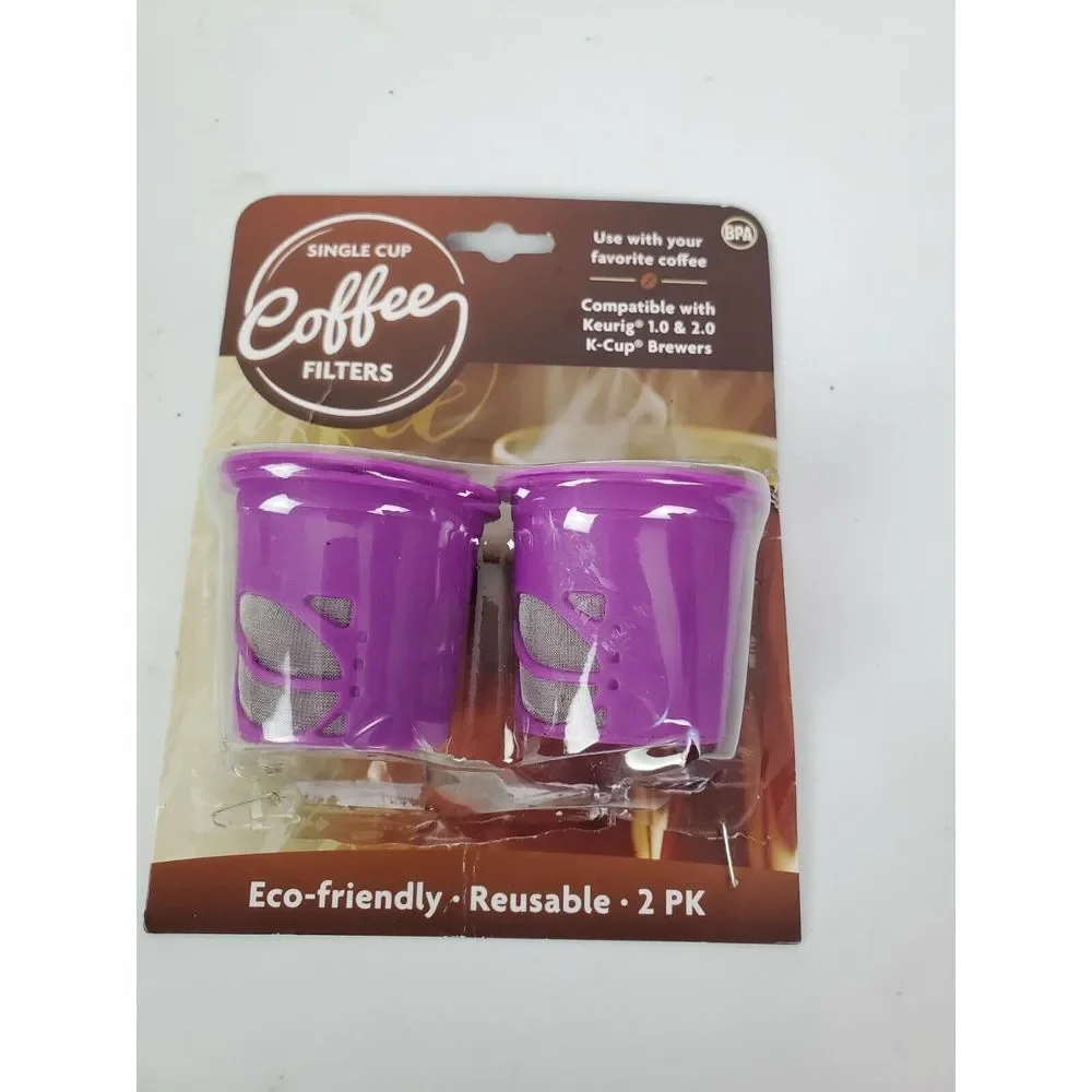 New‎ Reusable Single Cup Coffee Filters Environmentally Friendly Purple Pods